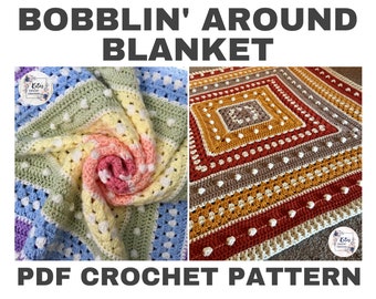 US TERMS - PDF Crochet Pattern - Bobblin’ Around Blanket