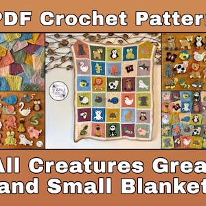 VOORWAARDEN: pdf-haakpatroon: all Creatures, grote en kleine deken