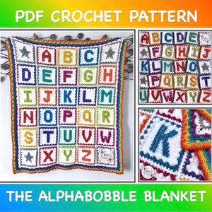 US TERMS - PDF Crochet Pattern - The Alphabobble Blanket