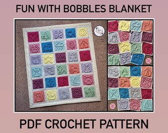 US TERMS - PDF Crochet Pattern - Fun with Bobbles Blanket
