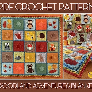 US TERMS - PDF Crochet Pattern - Woodland Adventures Blanket