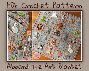 UK TERMS - PDF Crochet Pattern - Aboard the Ark Blanket