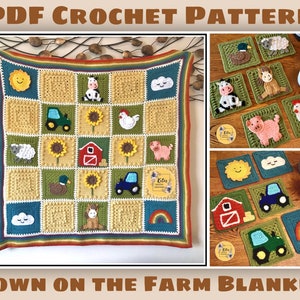 UK TERMS - PDF Crochet Pattern - Down on the Farm Blanket