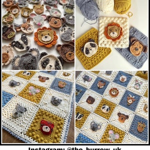 US TERMS PDF Crochet Pattern Animal Kingdom Blanket zdjęcie 6