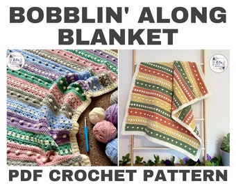 US TERMS - PDF Crochet Pattern - Bobblin’ Along Blanket