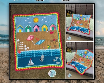 US TERMS - PDF Crochet Pattern - At the Beach Blanket
