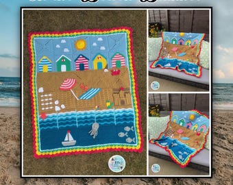 UK TERMS - PDF Crochet Pattern - At the Beach Blanket