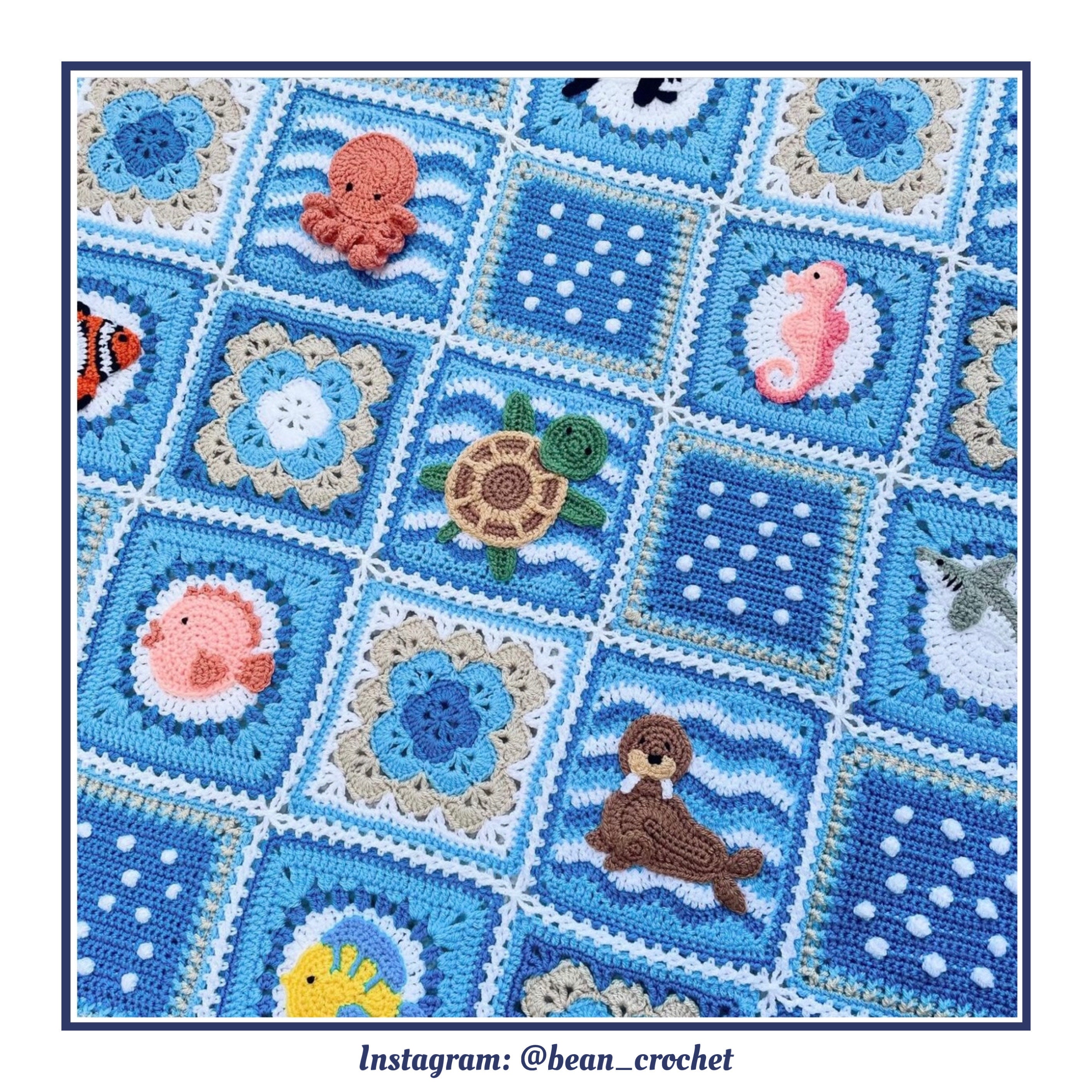 米国の利用規約 - PDF かぎ針編みパターン - シーライフフレンズ