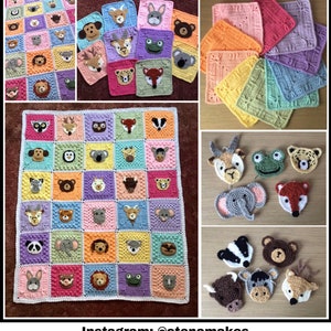 US TERMS PDF Crochet Pattern Animal Kingdom Blanket zdjęcie 3