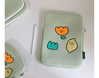 Pochette pour iPad citron mignon, étui pour iPad Air Pro, pochette pour iPad mignon, sac pour iPad, pochette pour ordinateur portable/tablette Kawaii, sac pour ordinateur portable, sac de protection portable pour clavier