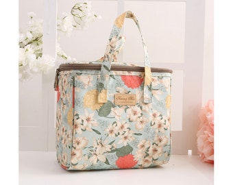 Borsa per il pranzo isolata con fiori e animali in 7 stili, Borsa portatile, Borsa isolante termica impermeabile per picnic in ufficio scolastico, Regalo per bambini donna