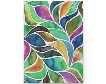 Jungle Abstract Watercolor Design Hardcover Lined Journal - Matte Finish