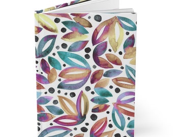 Bold Blooms Hardcover Lined Journal Matte Finish - Abstract Floral Pattern