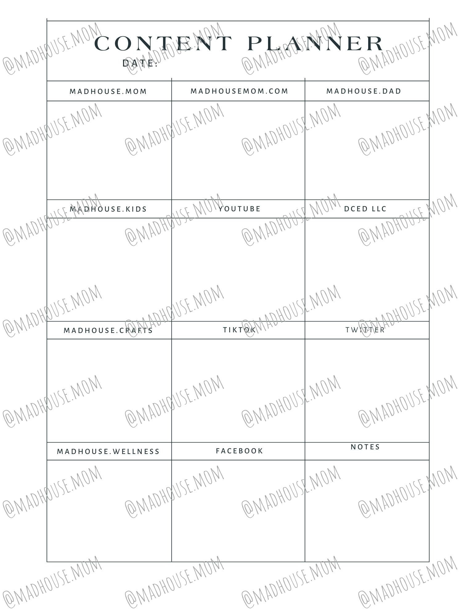 14 Planning Sheets - Etsy
