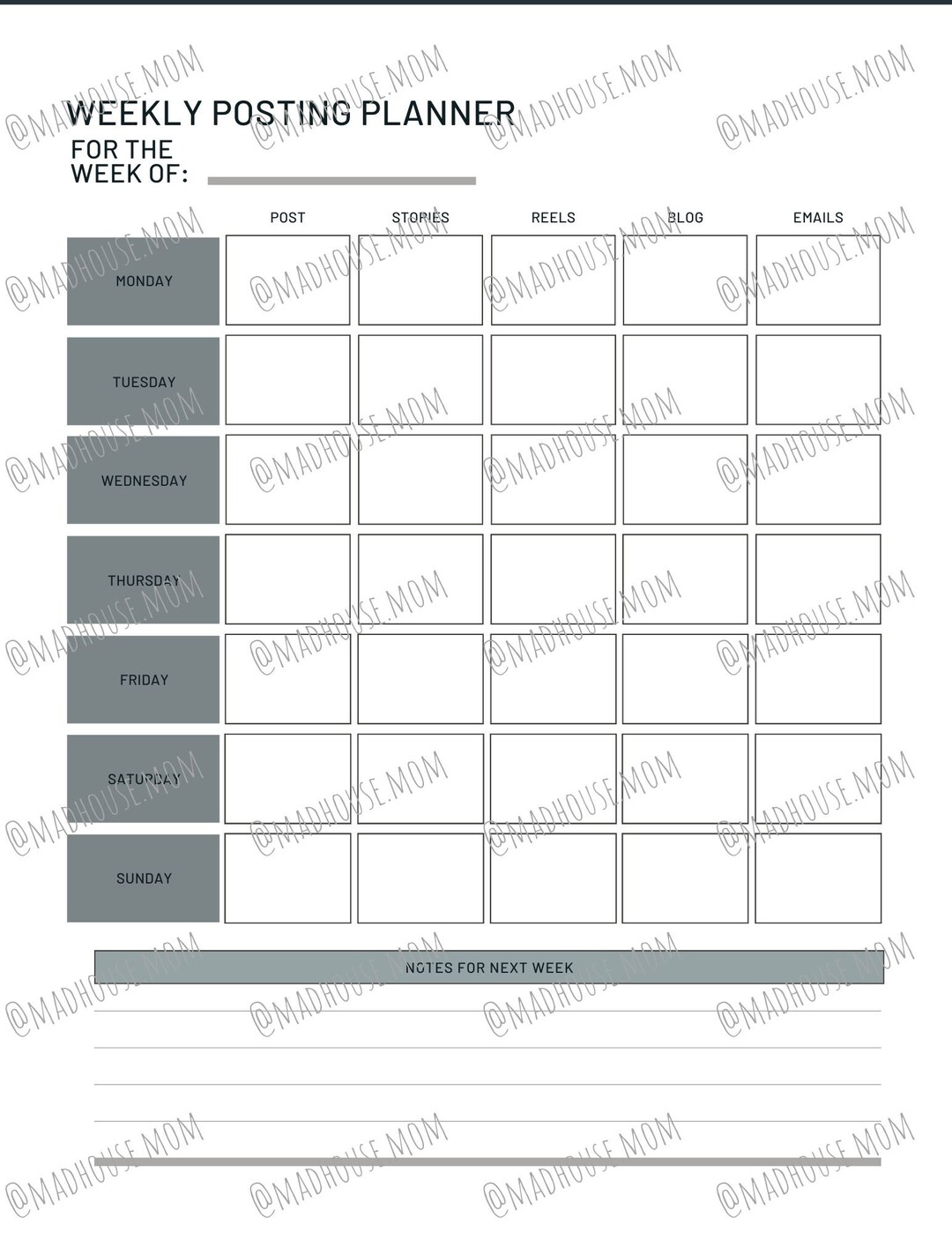 14 Planning Sheets - Etsy