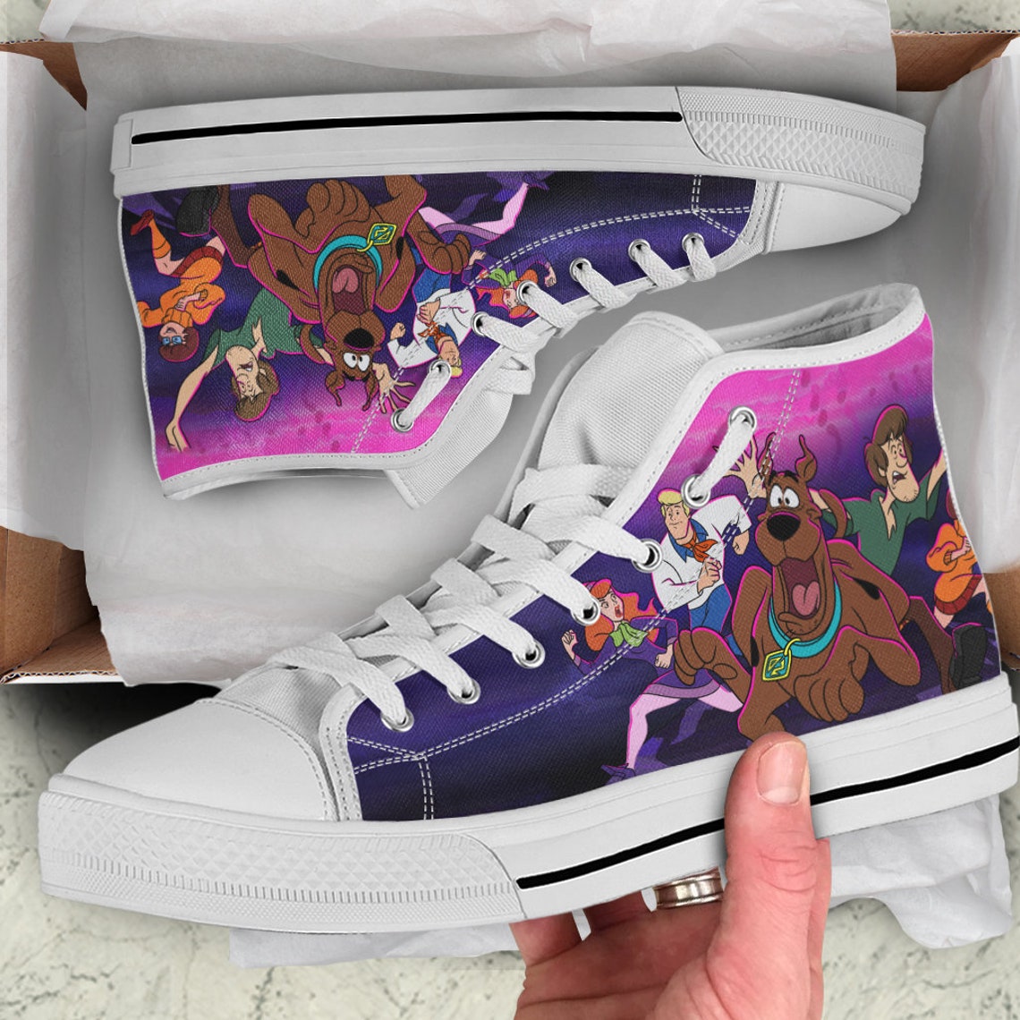 Scooby Doo Custom Hi Tops Scooby Doo Casual Shoes Shaggy Hi Etsy