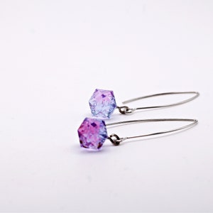Blue Purple Wrap D20 Earrings | Dice Earrings | Purple Dice | Dice Jewelry | Resin Dice | D&D Dice | DND Dice | Dice earrings | DND Earrings
