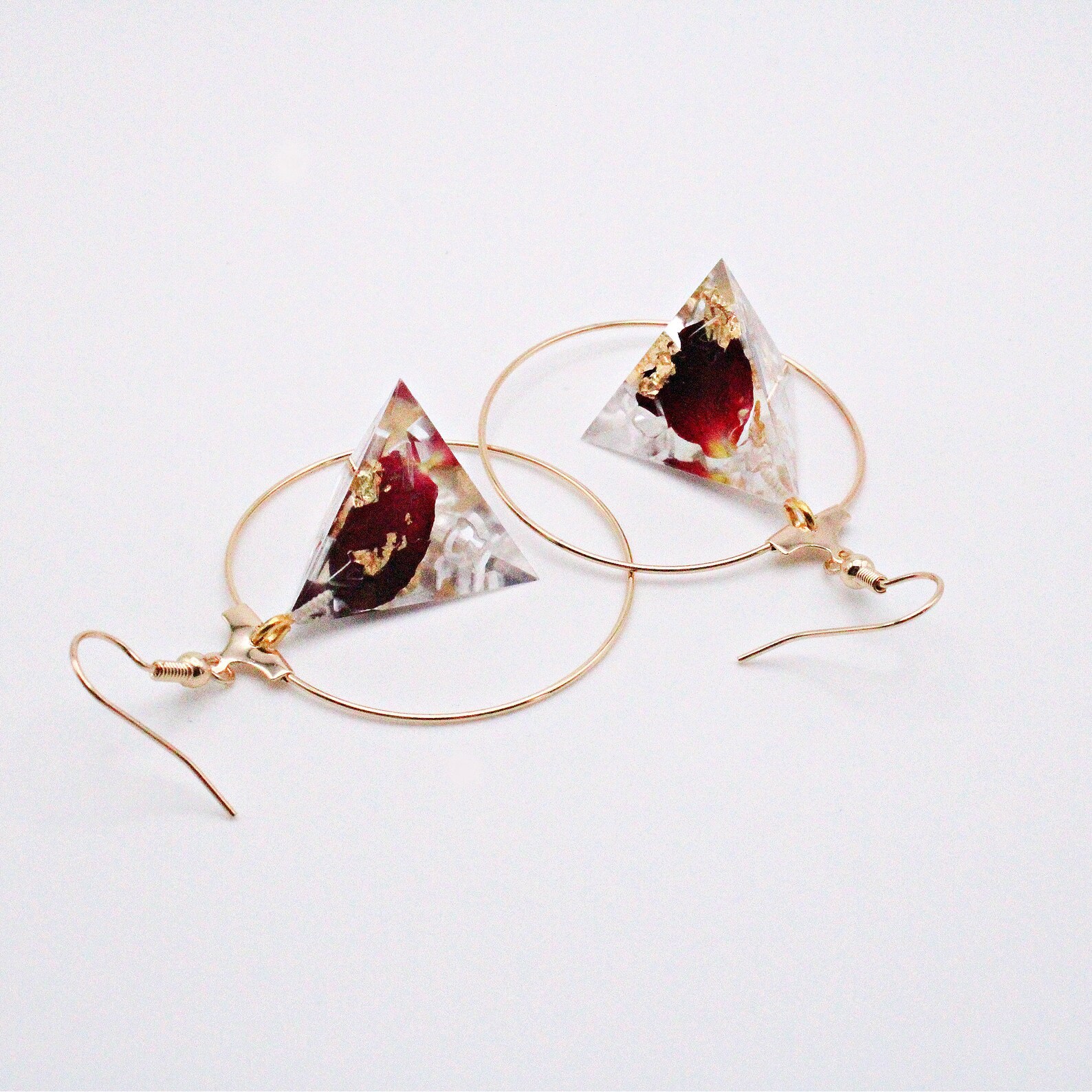 Rose D4 Earrings Dice Earrings Gold Dice Dice Jewelry Etsy