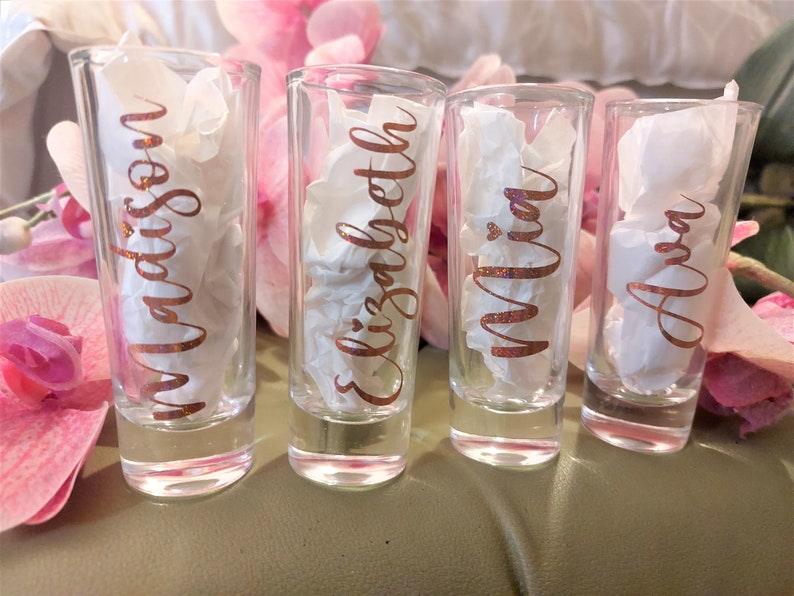 Personalized Shot Glasses / Custom Tequila Shooter / Birthday / Bachelorette Party / Girls Night