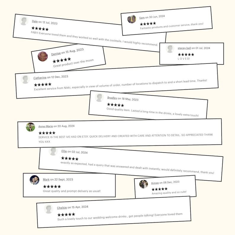 reviews for our cocktail topper store