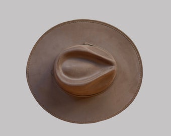 Explorer BROWN Hat Suede Hat Unisex Boho ANDANZA - Cairo Model