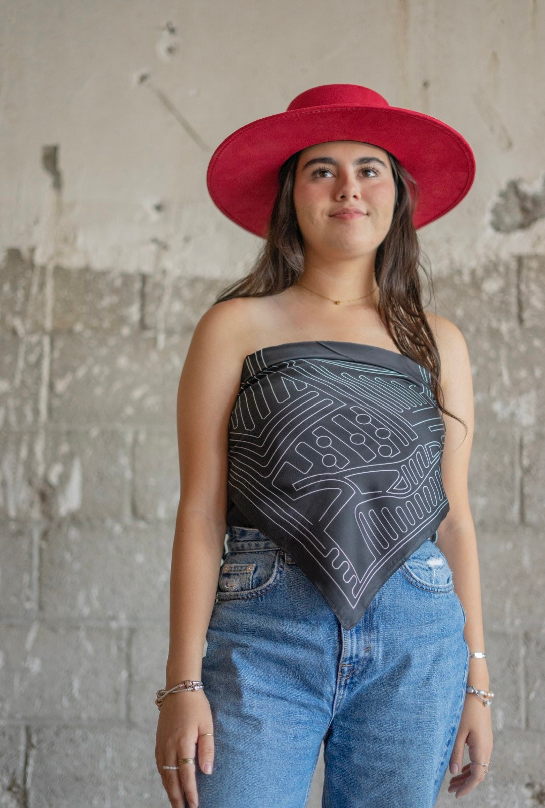 Silk Scarf WHITE Hat and Everyday Unisex Boho Accessories