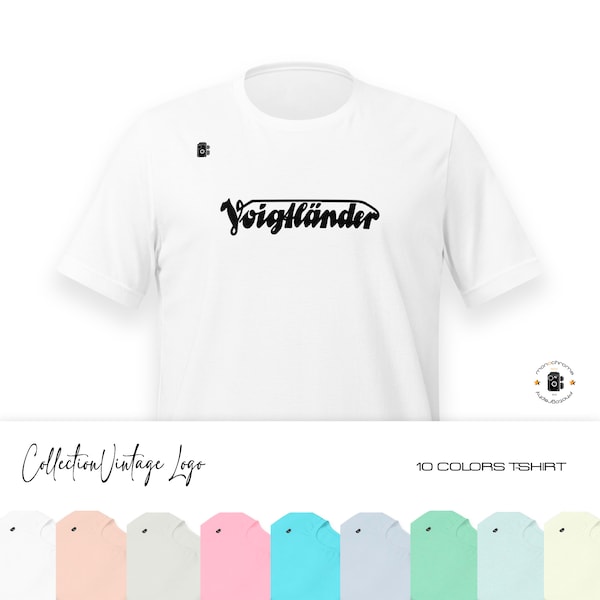 Voigtlander Vintage Logo T-Shirt By Monochrome Photography