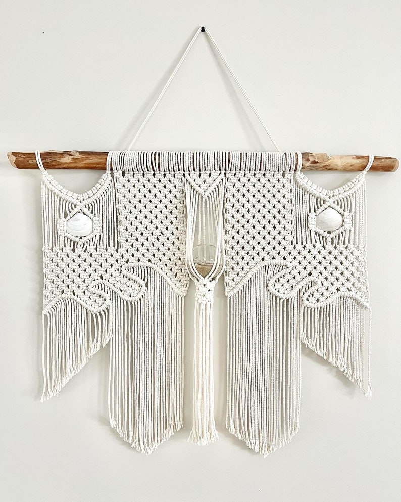 Modern Macrame Two Rods Large Macramé Wall Hanging - Etsy