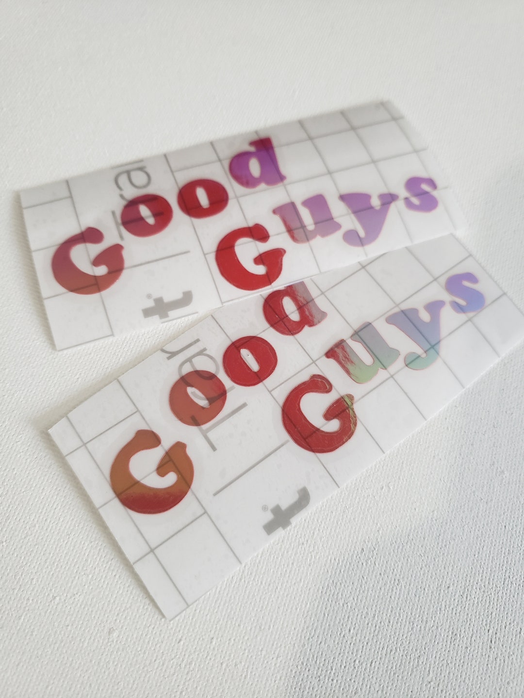 Holographic Red Vinyl Good Guys Decal Sticker - Etsy