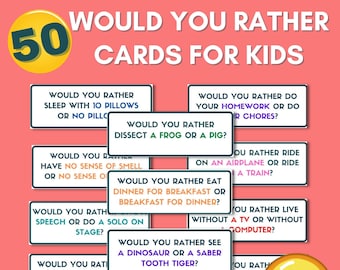 ¿Preferirías Tarjetas de conversación para niños/Preguntas para niños?