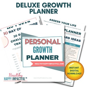 Self Development Planner | Personal Growth Workbook | Goals Planner | Goals Tracker