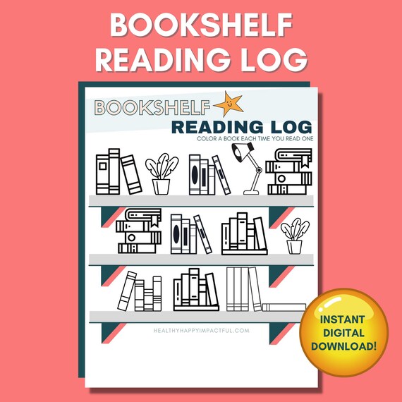 New Bookshelf Reading Log - Etsy