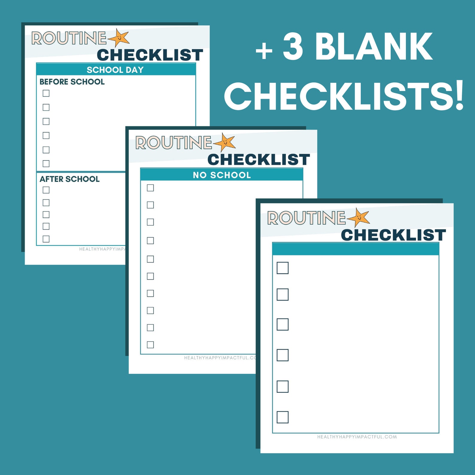 Routine Checklist for Kids | Routine Chart for Kids | Kids Printable ...