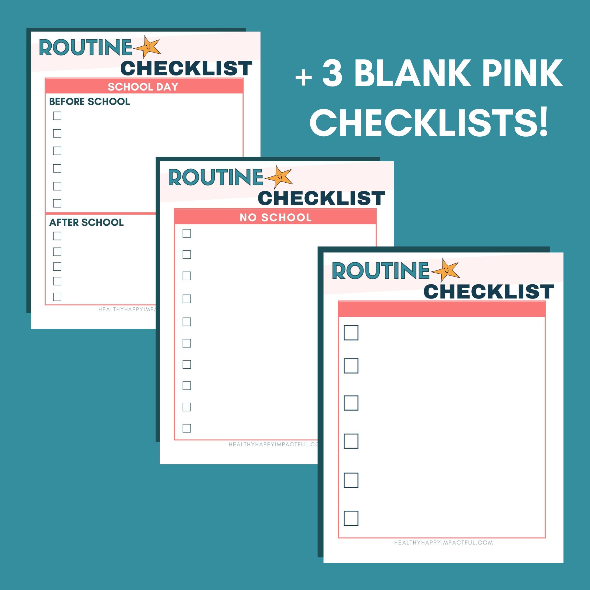 Routine Checklist for Kids | Routine Chart for Kids | Kids Printable ...