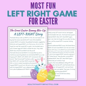 Easter Left Right Story Game, Left Right Easter Game, Right Left Game, Party Game for Kids, Easter Kids Activity, Pass the Gift