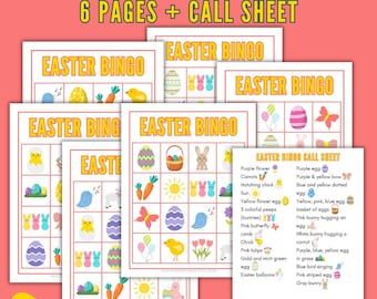 Easter bingo kids, Easter Bingo Cards Printable Game, Easter Bingo Boards Activity for Kids, Bingo Easter Classroom Activity
