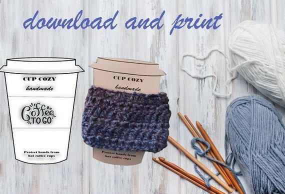 Template Coffee Cup COZY Printable Downloadable PDF | Etsy