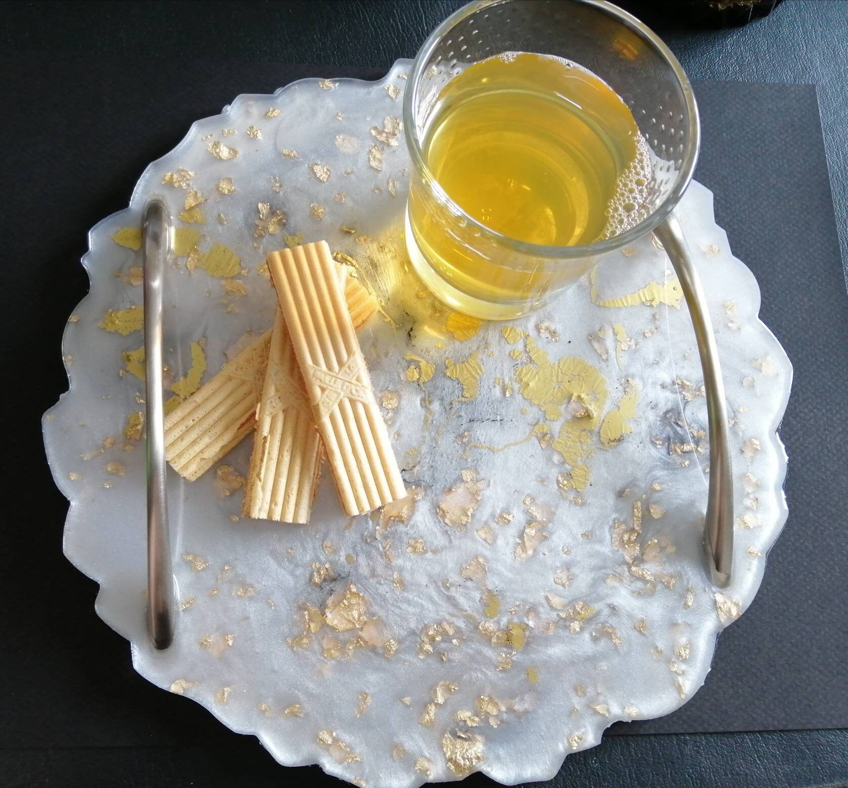 Plateau Rond en Résine Époxy. Sylemacreation