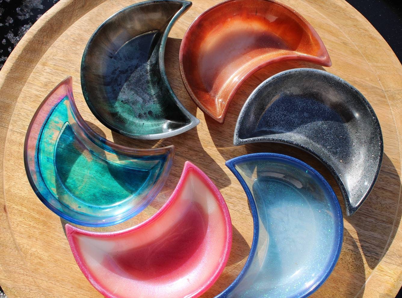 Petite Coupelle Lune en Résine Époxy. Sylemacreation