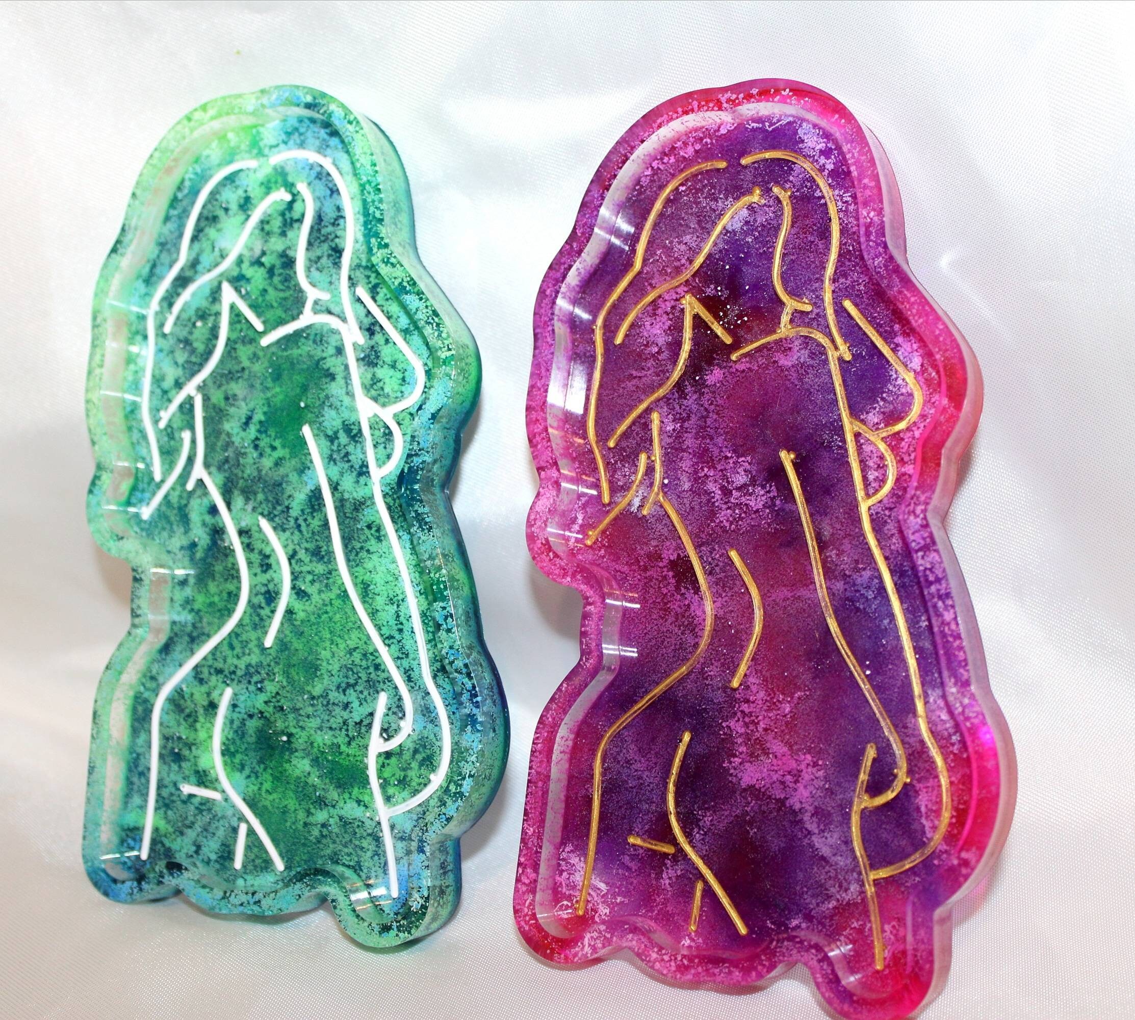 Petits Plateaux Décoratif Silhouette Femme. Sylemacreation