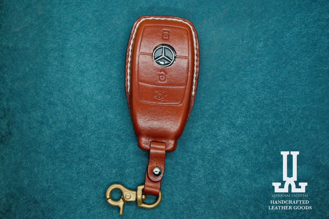 Mercedes Key Fob Cover Handmade Leather Mercedes Key Case Etsy