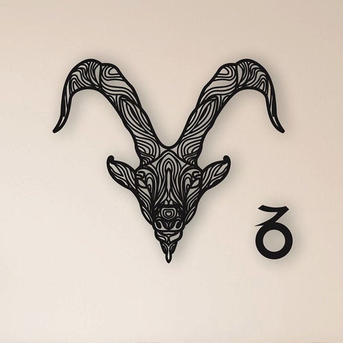 CAPRICORN WALL DECOR Wooden Wall Decor Horoscope Astrology Etsy