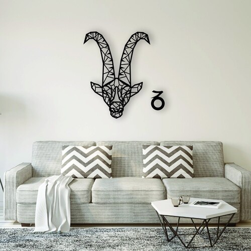 CAPRICORN WALL DECOR Wooden Wall Decor Horoscope Astrology Etsy