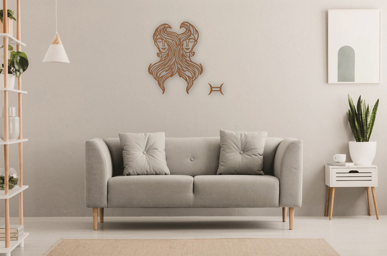 GEMINI WALL DECOR Wooden Wall Decor Horoscope Astrology Etsy