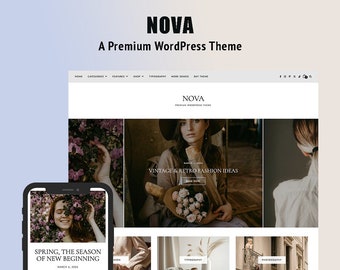 Nova WordPress Theme • Responsive WordPress Theme • Feminine WordPress Theme • WordPress Theme for Food Bloggers, Fashion Bloggers & Recipes