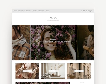 Nova WordPress Theme • Responsive WordPress Theme • Feminine WordPress Theme • WordPress Theme for Food Bloggers, Fashion Bloggers & Recipes