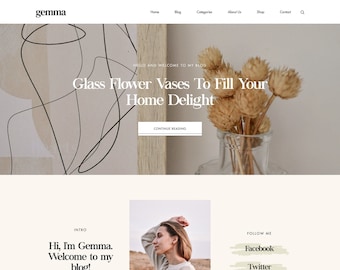 Gemma - Responsive Blogger Template, Blogger Template, Blogger Theme, Responsive Blogger Theme for Entrepreneurs + Free Installation