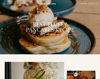 Penelope • Blogger Theme // Responsive Blogger Theme, Minimalist Blogger Theme // Responsive Template for Blogspot // Premade Blogger Theme