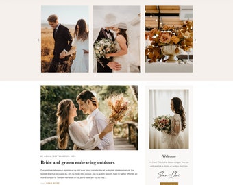 Ballad - Blogger-sjabloon, Premade Blogger-thema, responsieve Blogger-sjabloon, responsieve Blogger-thema, minimalistisch Blogger-thema, bruiloft