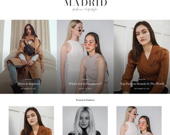 Madrid • Responsive Blogger template, fashion premium Blogger theme, slider lifestyle blog design, premade feminine Blogspot layout